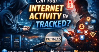 Internet activity tracking awareness graphic