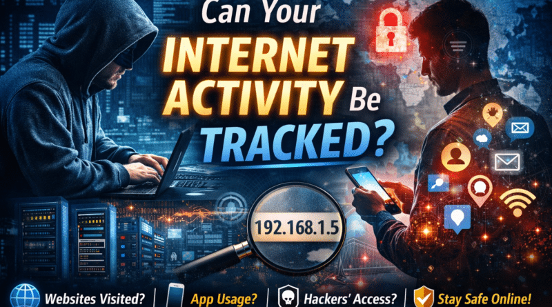 Internet activity tracking awareness graphic