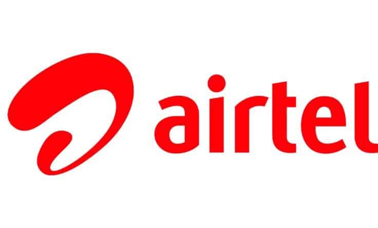 Airtel logo in red color