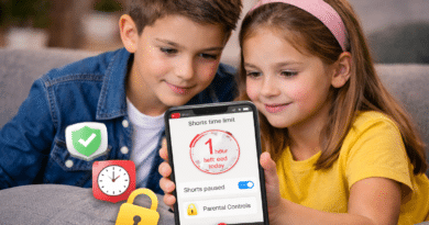 YouTube parental controls time limit for Shorts scrolling