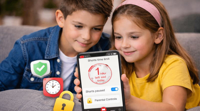 YouTube parental controls time limit for Shorts scrolling