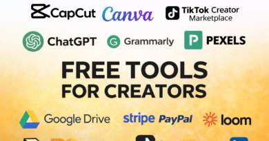 Free tools and resources content creators use for video editing, design, AI writing, and analytics