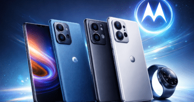 Motorola smartphones highlighting AI features, camera innovation, clean Android experience, and premium design