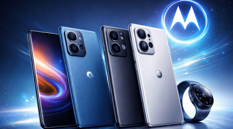 Motorola smartphones highlighting AI features, camera innovation, clean Android experience, and premium design