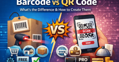 Difference between Barcode & QR code