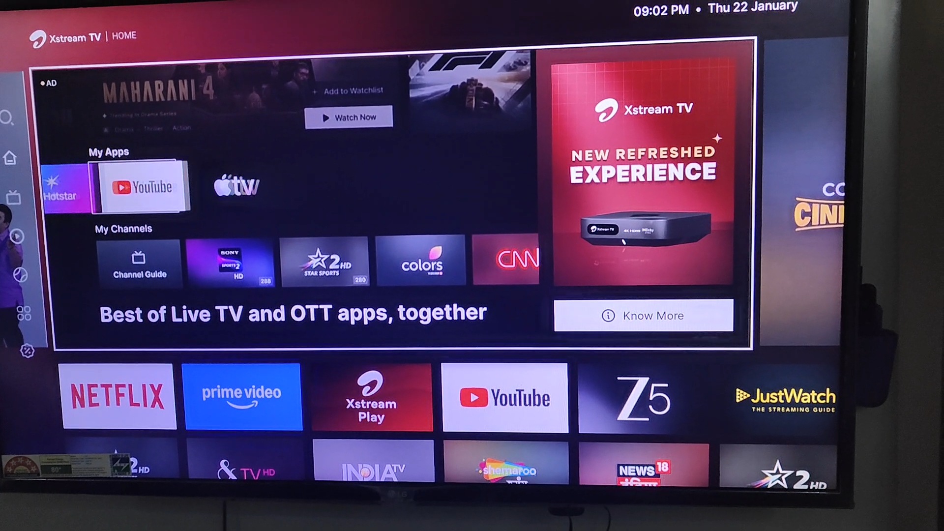 Airtel Xstream ITPV UI