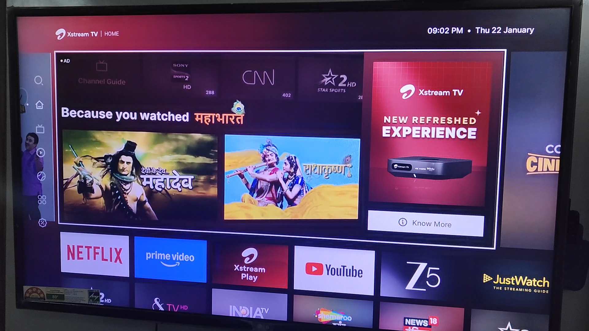 Airtel Xstream TV Preview
